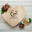 Classic Couples' Romantic Heart Personalised Cheese Board