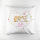 Personalised Guess How Much I Love You Heart Wreath Cushion Cover