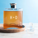 Premium Monogrammed Platinum Necked Whiskey Decanter
