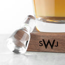 Monogrammed LSA Whisky Decanter & Walnut Base