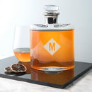 Premium Monogrammed Platinum Necked Whiskey Decanter