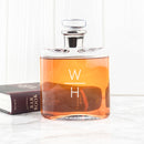 Premium Monogrammed Platinum Necked Whiskey Decanter
