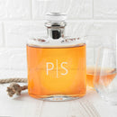 Premium Monogrammed Platinum Necked Whiskey Decanter