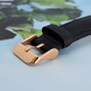 Modern Ladies Vintage Personalised Leather Watch in Black