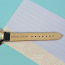 Modern Ladies Vintage Personalised Leather Watch in Black