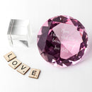 Personalised Pink Diamond Paperweight