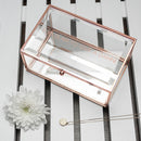 Personalised Rose Gold Glass Jewellery Box