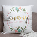 Personalised Floral Wreath Cushion Cover