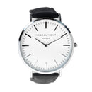 Men's Modern-Vintage Personalised Leather Watch In Black