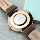 Men's Modern-Vintage Personalised Leather Watch In Brown