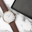 Men's Modern-Vintage Personalised Leather Watch In Brown