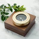 Personalised Brass Travellers Compass with Wooden Box