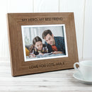 Contemporary Walnut Engraved Photo Frame