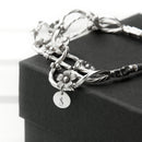 Fine Silver Forget Me Knot Personalised Bracelet
