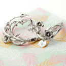 Fine Silver Forget Me Knot Personalised Bracelet