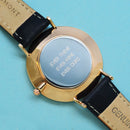 Modern Ladies Vintage Personalised Leather Watch in Black