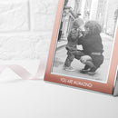 Personalised Medium Rose Gold Metal Photo Frame