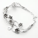 Fine Silver Forget Me Knot Personalised Bracelet