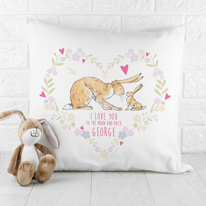Personalised Guess How Much I Love You Heart Wreath Cushion Cover