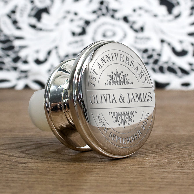 Happy Anniversary Wine Bottle Stopper