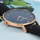 Modern Ladies Vintage Personalised Leather Watch in Black