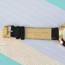 Modern Ladies Vintage Personalised Leather Watch in Black