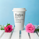 Personalised Definition Ceramic Travel Mug