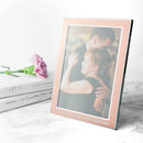 Personalised Medium Rose Gold Metal Photo Frame