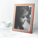Personalised Medium Rose Gold Metal Photo Frame