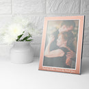 Personalised Medium Rose Gold Metal Photo Frame