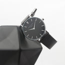 Personalised Men's Metallic Charcoal Grey Watch With Black Face