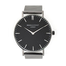 Personalised Men's Metallic Charcoal Grey Watch With Black Face
