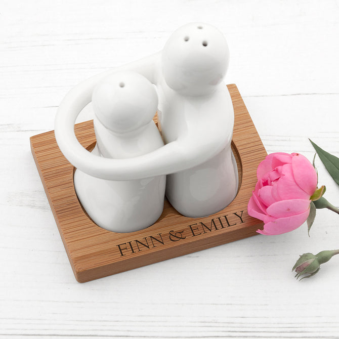 Personalised Hugging Salt and Pepper Set