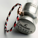 Personalised Men's Nautical Leather Bracelet With Gold Clasp