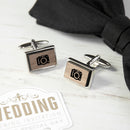 Iconic Hobbies Engraved Rectangle Walnut Cufflinks