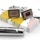 Iconic Hobbies Engraved Rectangle Walnut Cufflinks