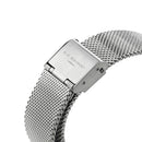 Personalised Ladies Silver Metallic Square Watch