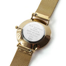Personalised Ladies Yellow Gold Mesh Strapped Watch