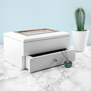 Personalised White and Rose Gold Photo Jewellery Chest
