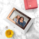 Personalised White and Rose Gold Photo Jewellery Chest