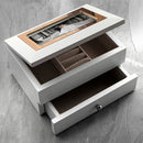 Personalised White and Rose Gold Photo Jewellery Chest