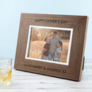Contemporary Walnut Engraved Photo Frame
