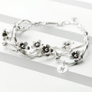 Fine Silver Forget Me Knot Personalised Bracelet