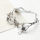 Fine Silver Forget Me Knot Personalised Bracelet