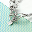 Fine Silver Forget Me Knot Personalised Bracelet