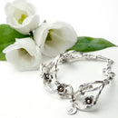 Fine Silver Forget Me Knot Personalised Bracelet