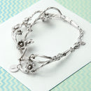 Fine Silver Forget Me Knot Personalised Bracelet