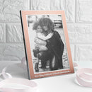 Personalised Medium Rose Gold Metal Photo Frame