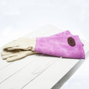 Pink Leather Gardening Gloves