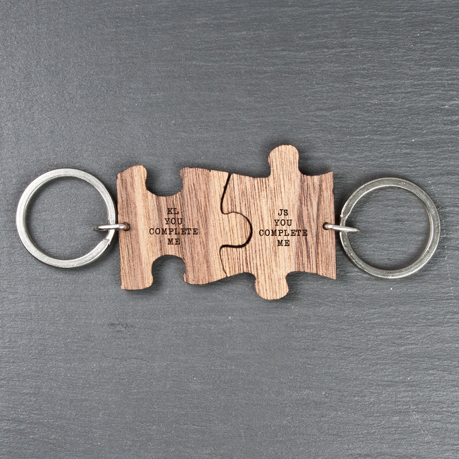 You Complete Me Romantic Jigsaw Keyring